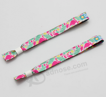 Hot Sale Quanlity Woven Polyester Wristbands Wholesale No Minimum Order