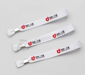 High Quality Popular Silk Screen Custom fabric Wristband String
