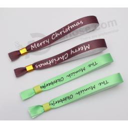 Custom Logo Printed Business Polyester Wristband For Promotional