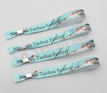 Festival Gift Sublimation Printed Ribbon Textile Wristband