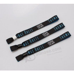Customized Woven Pattern Maker Design Polyester Wristband 