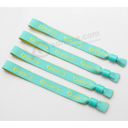 Custom interesting design fabric plastic clip woven bracelets
