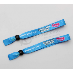 Popular cheap custom single use giveaway polyester wristband