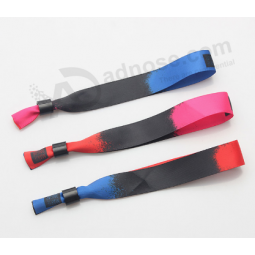 Custom colorful satin one-time use party giveaways wristband