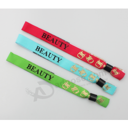 Bracelets de jeunesse de sublimation de logo en polyester coloré de haute qualité
