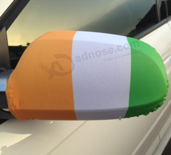Espelho de carro itália bandeira spandex impressão de transferência espelho do carro meia