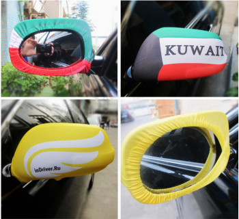 Custom printed polyester advertising car side mirror cover