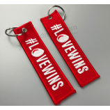 Cheap Custom Logo Embroidered Key Tag Wholesale