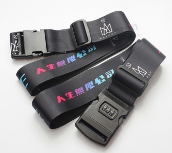Cheap custom three digital lock luggage belt strap