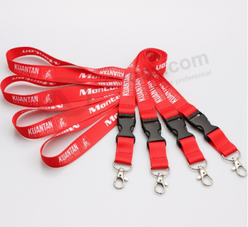 Promtional sublimation full color printing lanyard with breakaway buckle