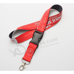 Sublimation printing polyester lanyard with breakaway buckle