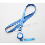 Custom retractable silk screen printing satin yoyo lanyard