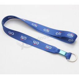 China factory polyester cheap key chain lanyard with key ring