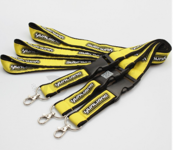 Newest style high quality polyester double layer lanyard