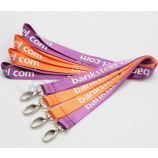 OEM high quality custom nylon silk screen lanyard neck