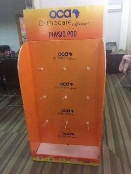 Customized cardboard display stand with hooks