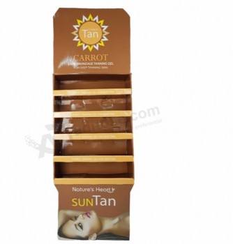 Manufacture Customized advertising cardboard display shelf stand for Cosmetics skin care products