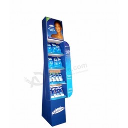 Manufacture Customized advertising cardboard display shelf stand for Cosmetics skin care products