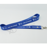 Custom nylon silk screen printing reflective lanyard with hook