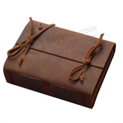 wholesale genuine leather sewing paper diy baby memory photo album with your logo