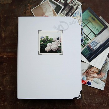 Photo Album for white wedding, white scrapbook Wedding Album with your logo