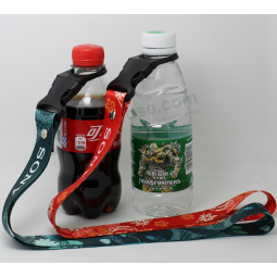 Practical polyester sublimation bottle strap lanyard custom