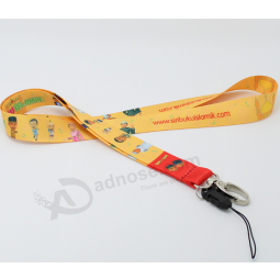 Fashion Custom Yellow Polyester Lanyard for Promotion Gift