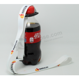 Popular silk screen lanyard neck strap with bottle holder