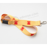 Custom sublimation polyester webbing lanyard with logo