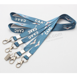 Comfortable oval hook polyester lanyard for Badge