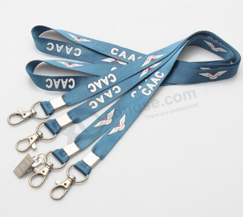 Comfortable oval hook polyester lanyard for Badge