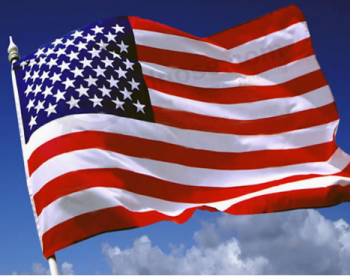 Bandera hecha punto poLyester american usa para La venta