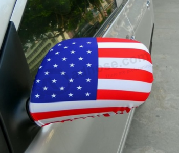 Knitted Polyester USA Flag Car Mirror Cover Manufacturer
