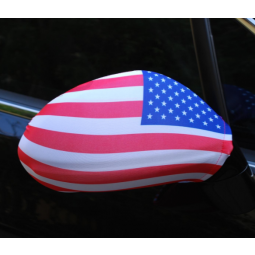 печатный полиэстер американский флаг автомобиль сторона зеркало крышка 