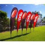 Incase Swooper beach banner bow flag with aluminium flagpole with high quality and any size