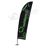 Outdoor beach advertising wind swooper feather flags teardrop flying banner and promotional tear drop beach flag with high quality and any size