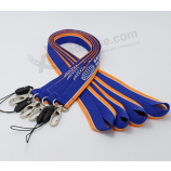 Promotional sublimation printing double hook lanyard strap wholesale 