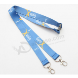 Custom printing blue nylon lanyard for exhibition
