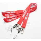 OEM staff lanyards woven polyester lanyard tape