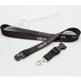 custom black letter lanyards polyester plain woven lanyard