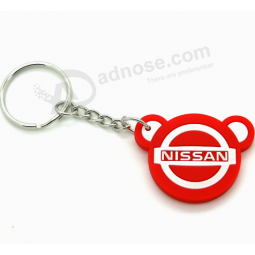 Cheap custom fashion promotion rubber key chain factory