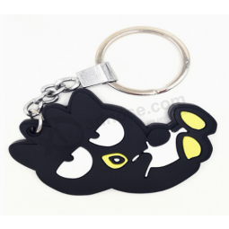 Cheap promotional gifts rubber keychain with custom logo