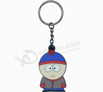 High quality rubber key ring soft pvc keychain for sale