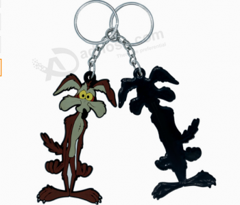 Silicone pvc Cartoon Keychain soft touch pvc key tag