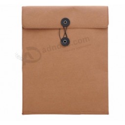 Wasbaar papier kraft wasbaar enveLop knop sLuiting, gerecycLed kantoor wasbaar kraft enveLop