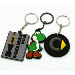 Shaped soft rubber silicone keychain with your own logo