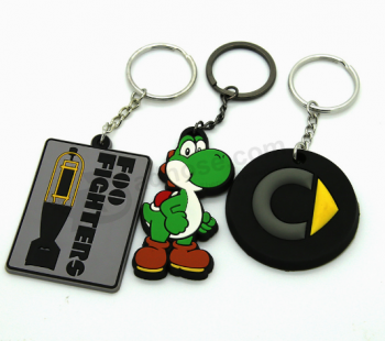 Shaped soft rubber silicone keychain with your own logo