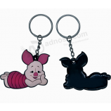 Hot Selling Soft PVC Key Tag Custom Rubber Key Rings with high quality and any size