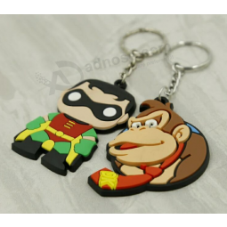 Promotional Mini Cute Cartoon Rubber Souvenir Key Chains