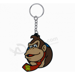 Wholesale Silicone Key Chain Rubber Cartoon Monkey Key Tag